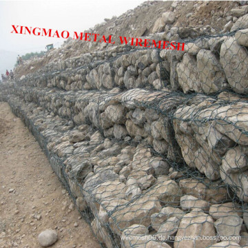 China 2mx1mx1m, 80X100mm PVC beschichtete Gabionen / Stein Käfig Gabion (XM-H1)